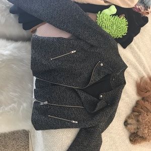 Theory Black Crop Jacket Longsleeve